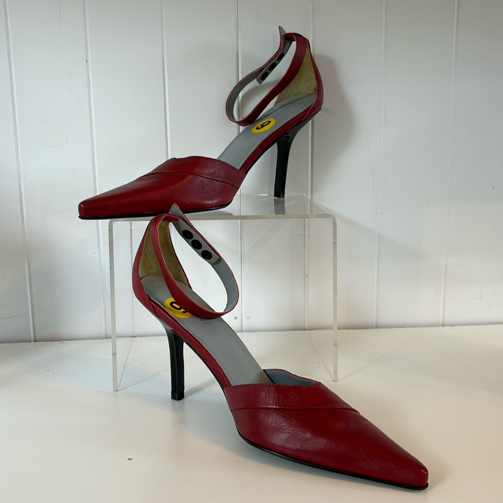 BCBG Red Ankle Strap Heels